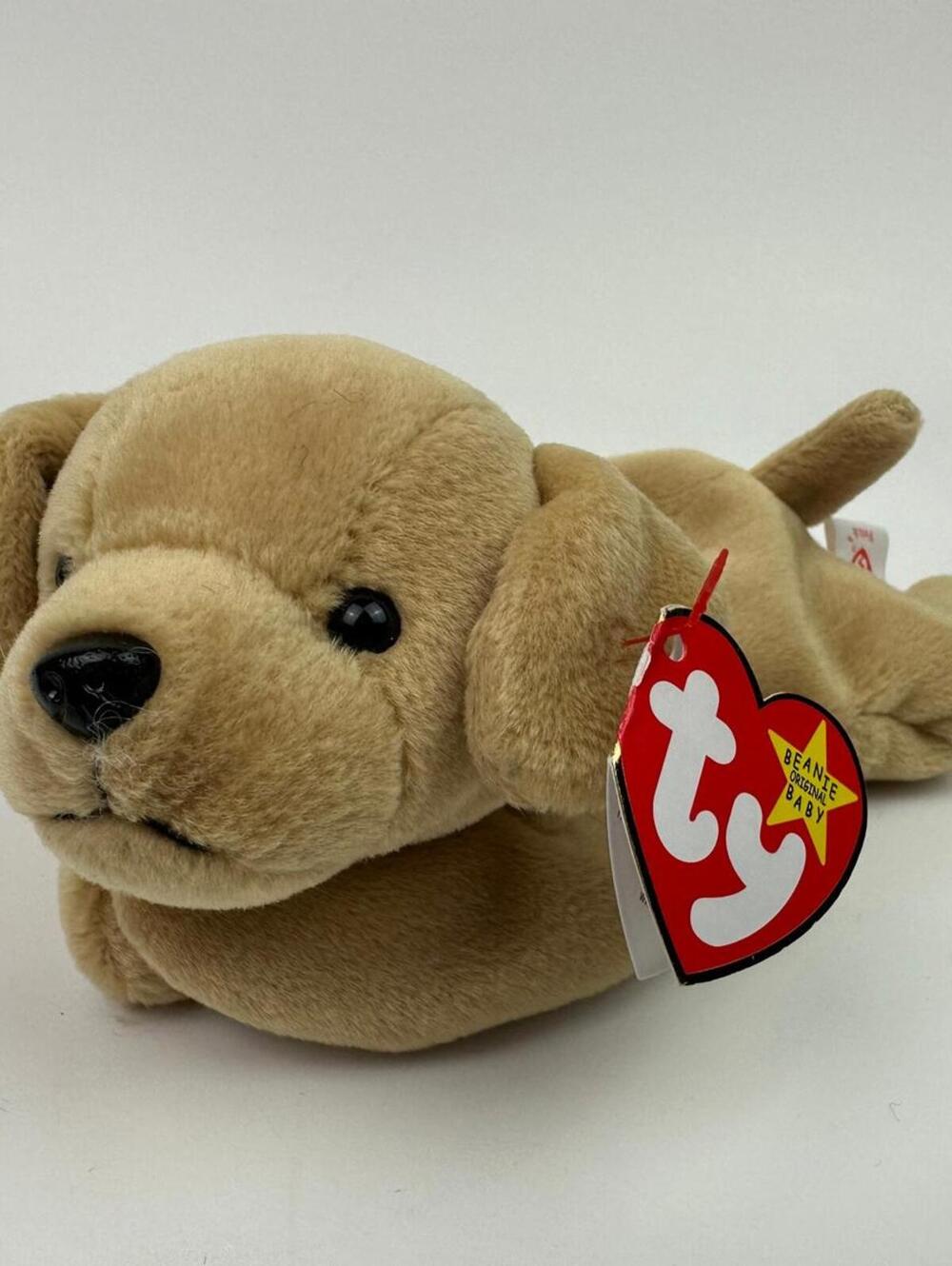 Ty Beanie Baby “Fetch” the Yellow Lab Dog ! (8.5 inch)